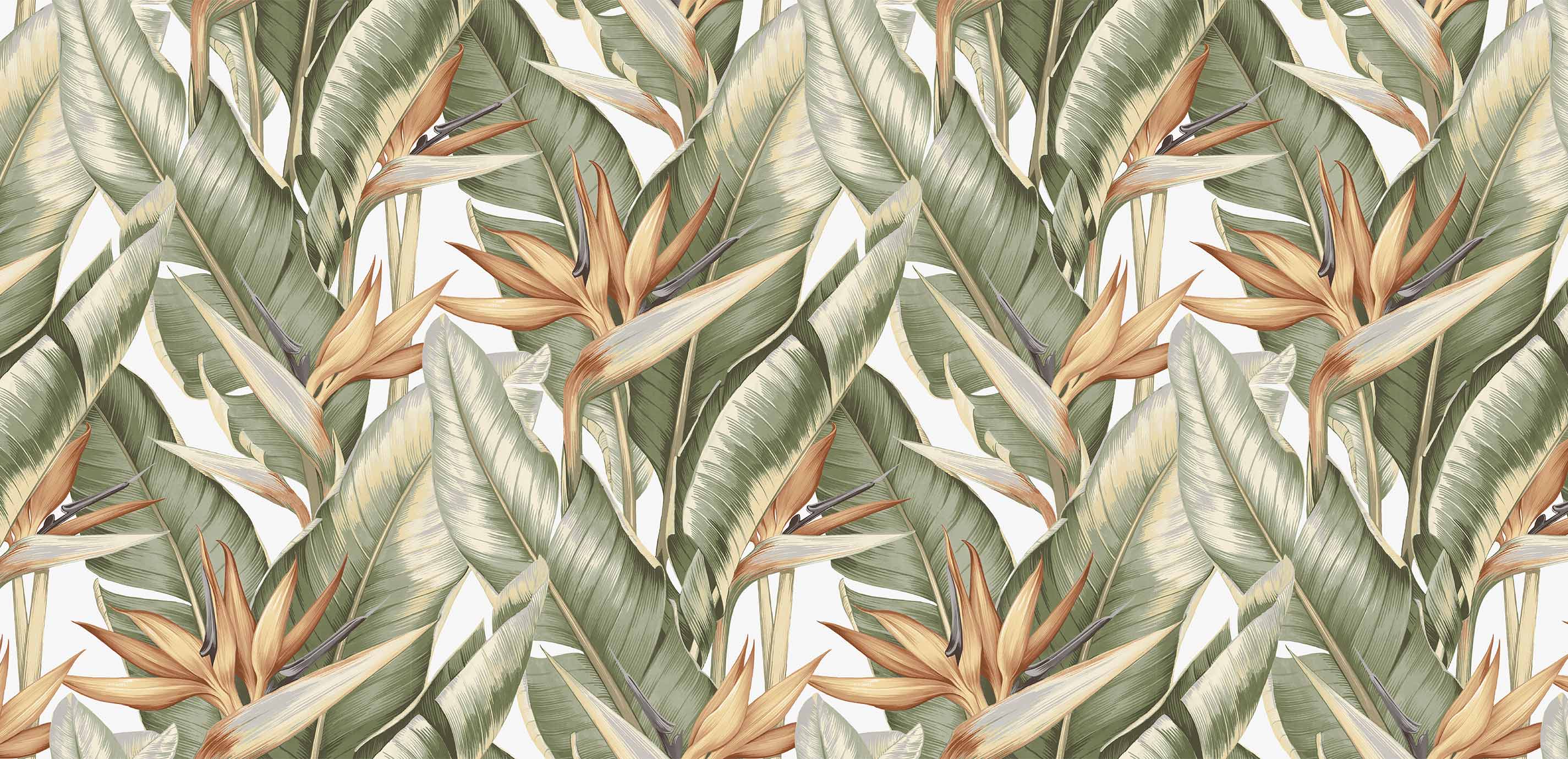 Arcadia Vibrant Tropical Banana Leaf Wallpaper Ethan Allen