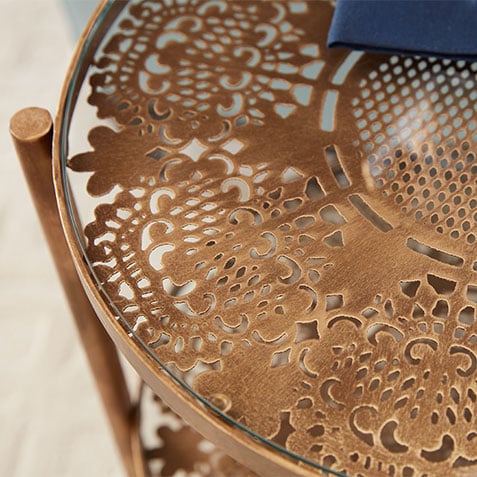Aurora Lace Accent Table