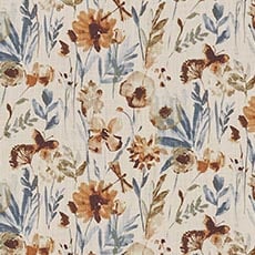 Daphne Copper (60467): printed woven watercolor swatch Daphne Fabric