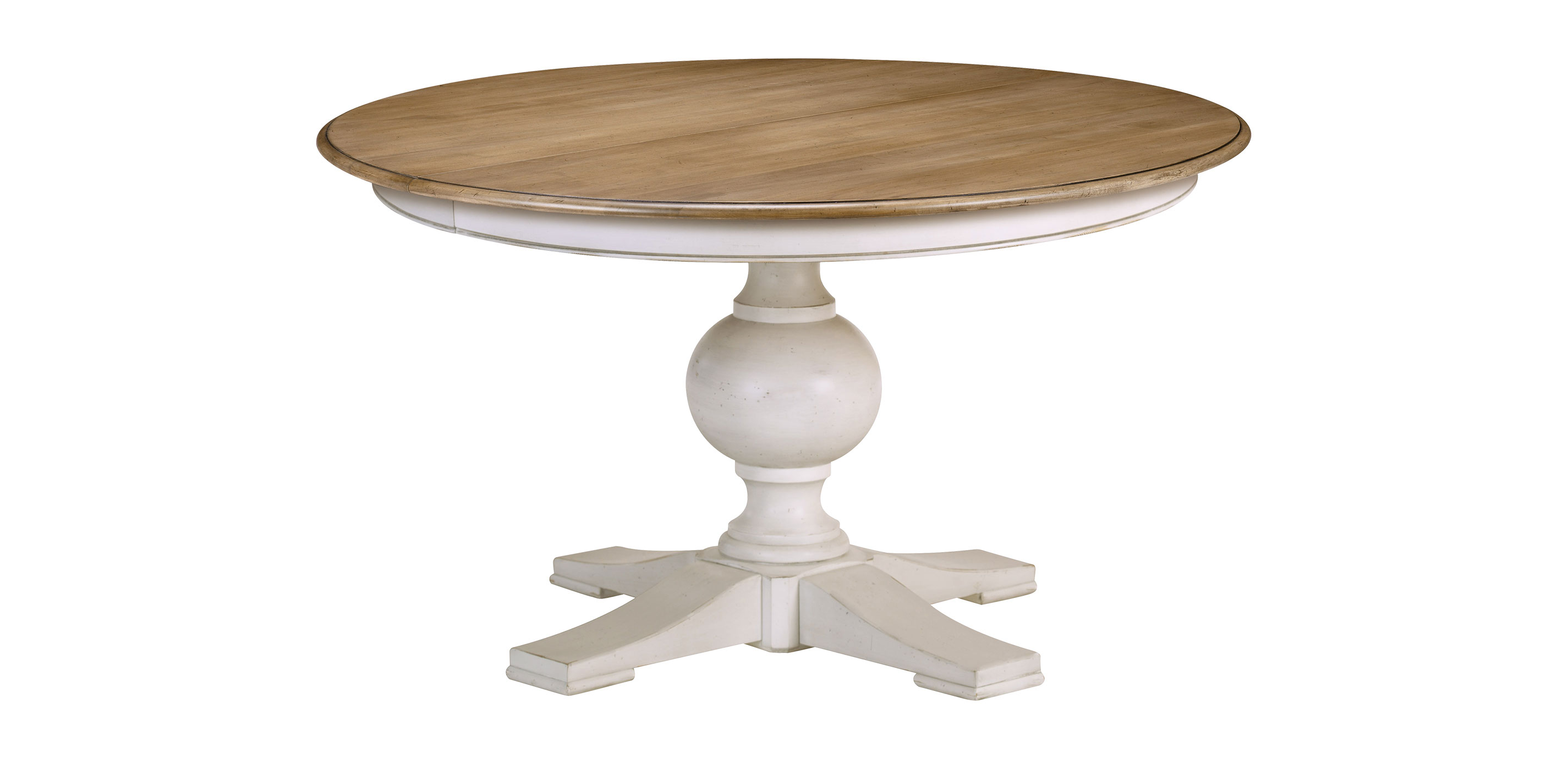 Cooper Round Dining Table, 48 Inch Round Pedestal Table With Leaf