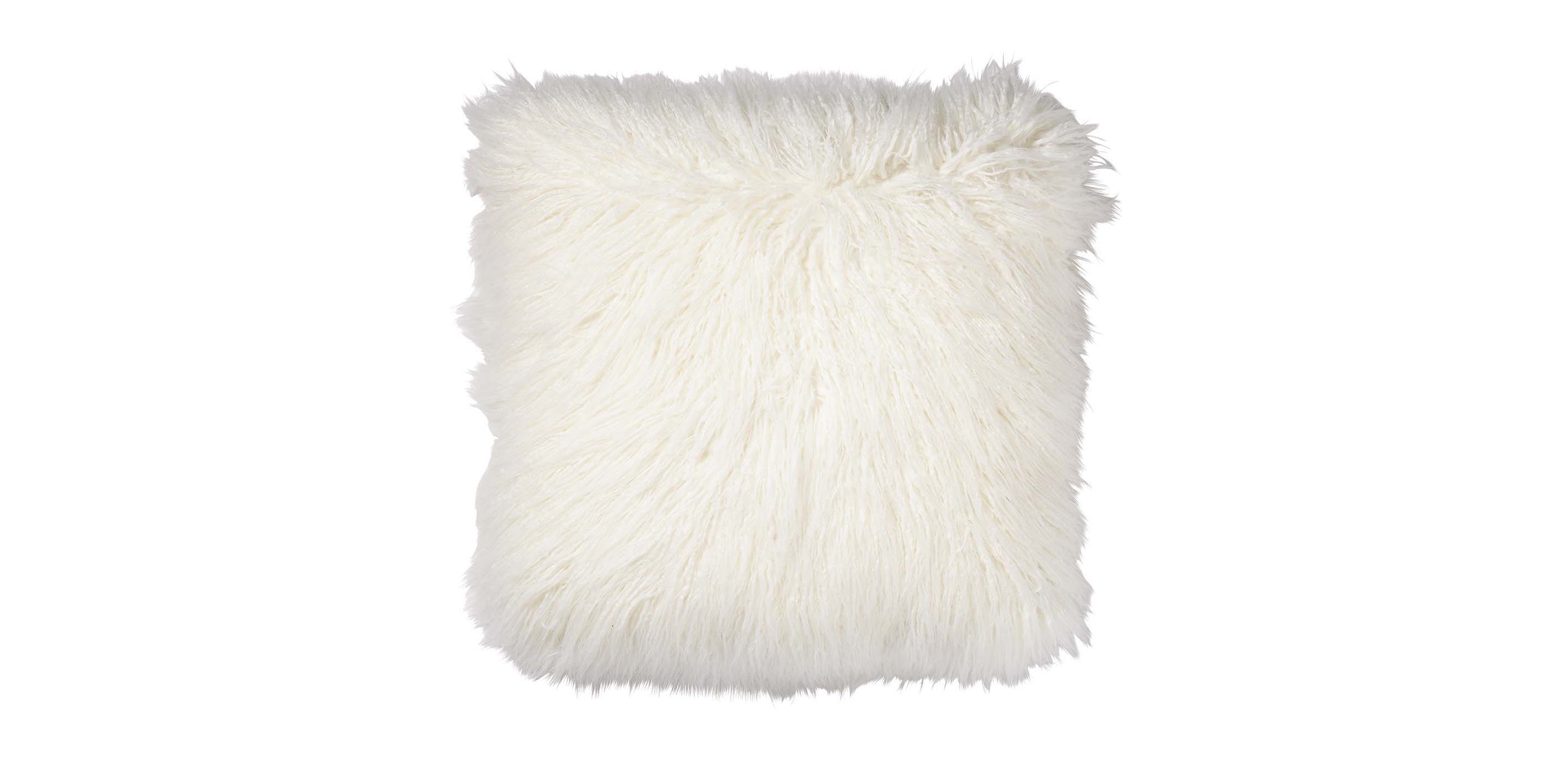 Faux Fur Throw and Pillow