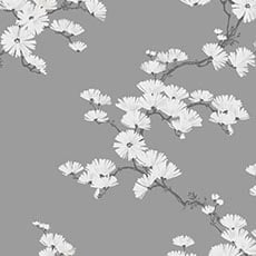 Dark Gray swatch In Bloom Wallpaper