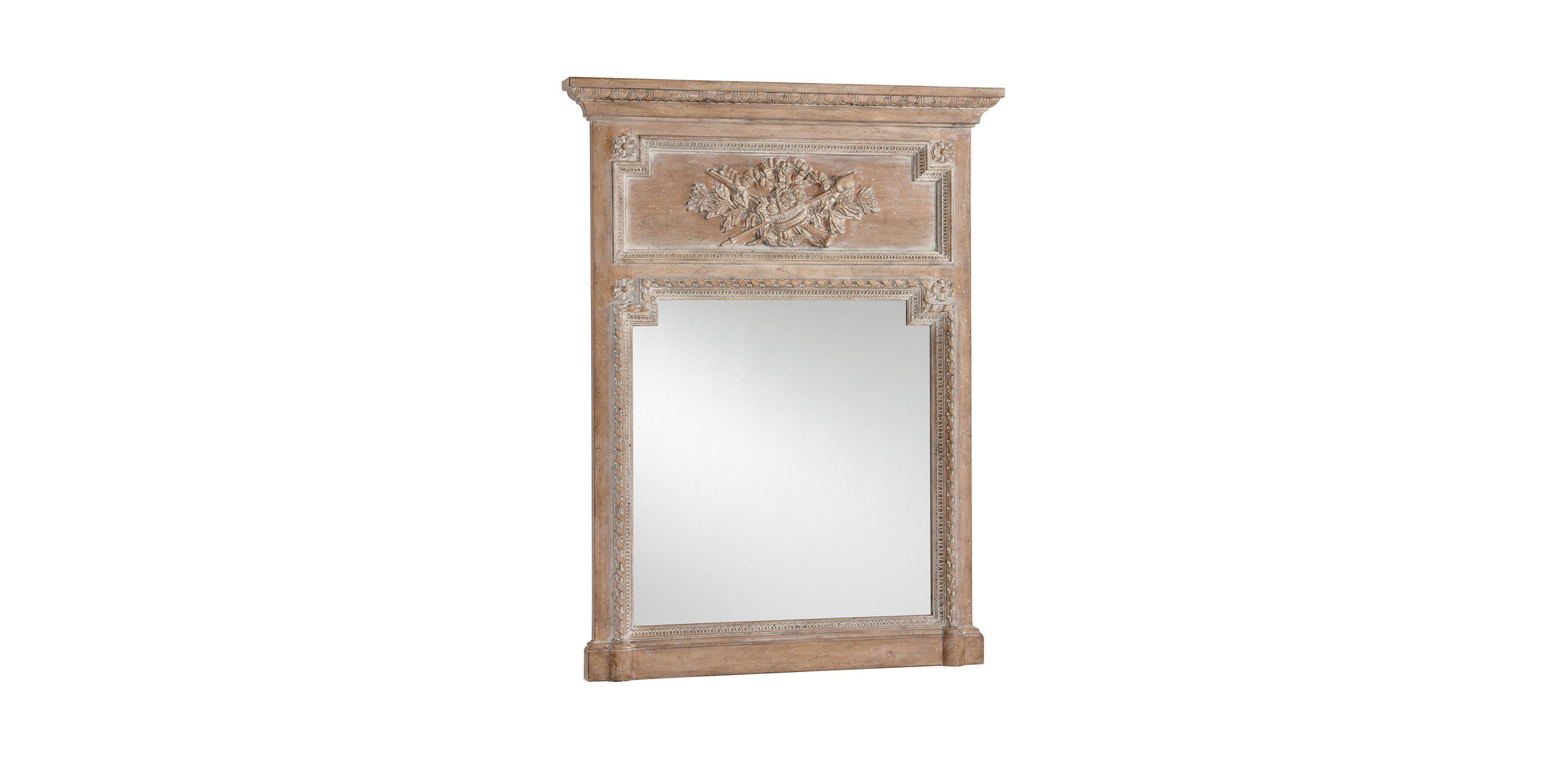 Aged Oak Madeleine Trumeau Wall Mirror Mirrors Ethan Allen