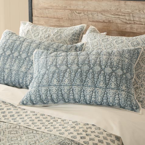 Syndi Block Print Quilted Sham | | large Syndi Block Print Quilted Sham , , large