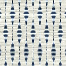 Blue/Ivory swatch Rabaul Ikat Wallpaper