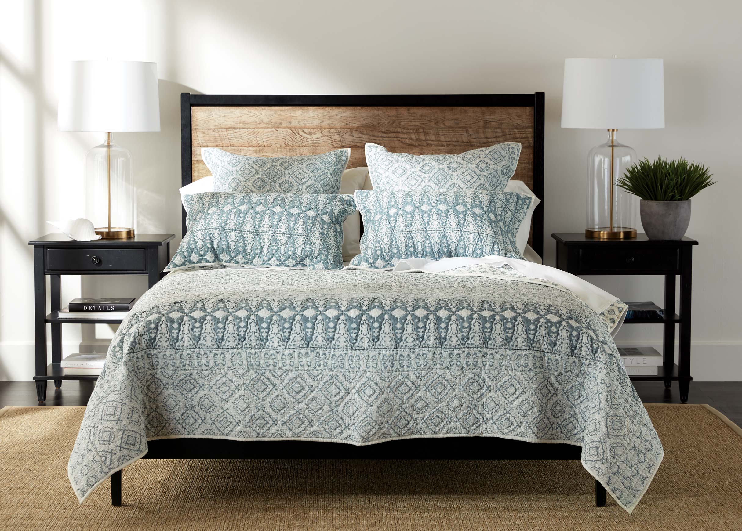 Syndi Block Print Quilt And Sham Quilts Comforters Ethan Allen