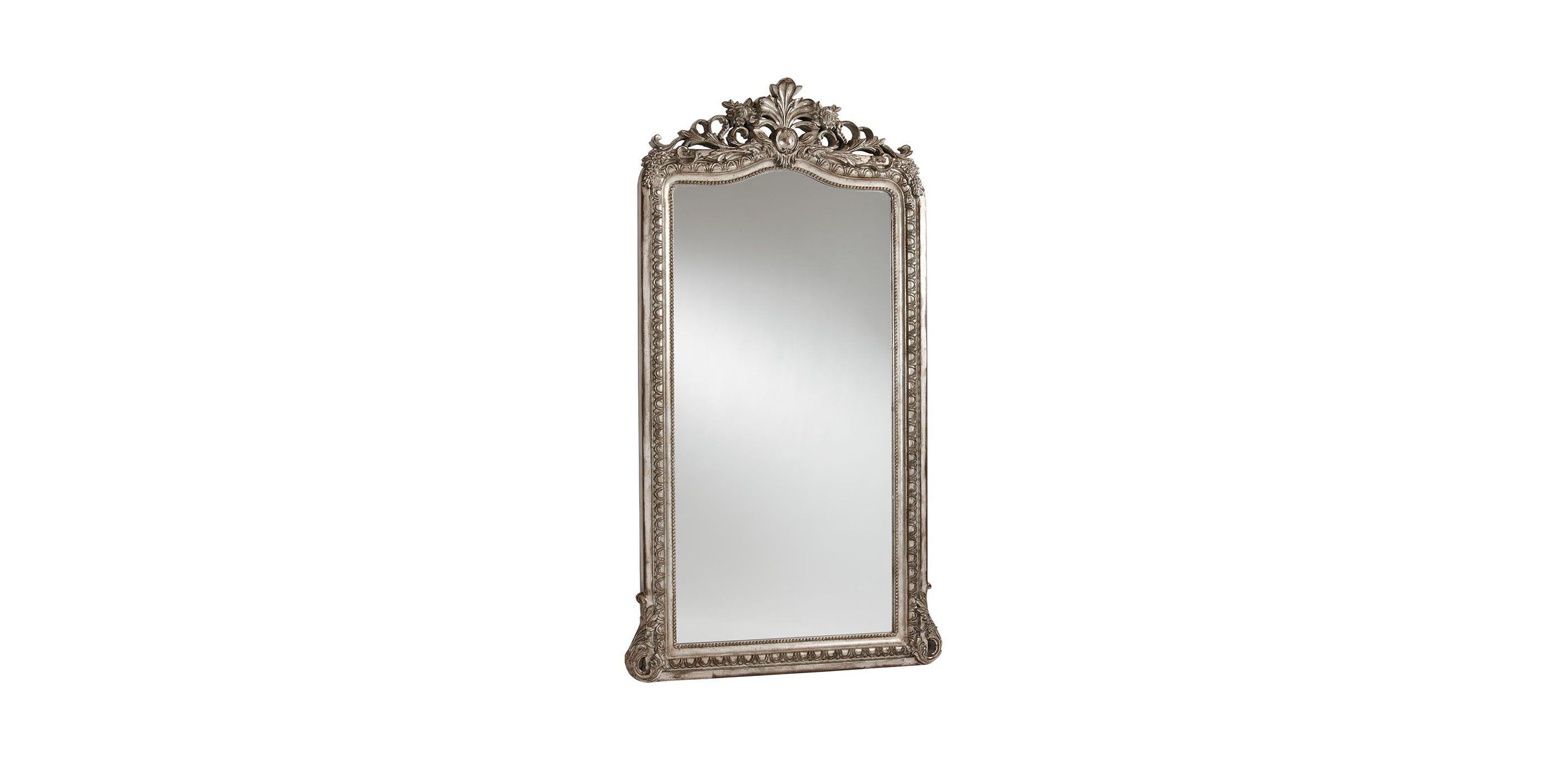 Aged Silver Luxe Floor Mirror Mirrors Ethan Allen