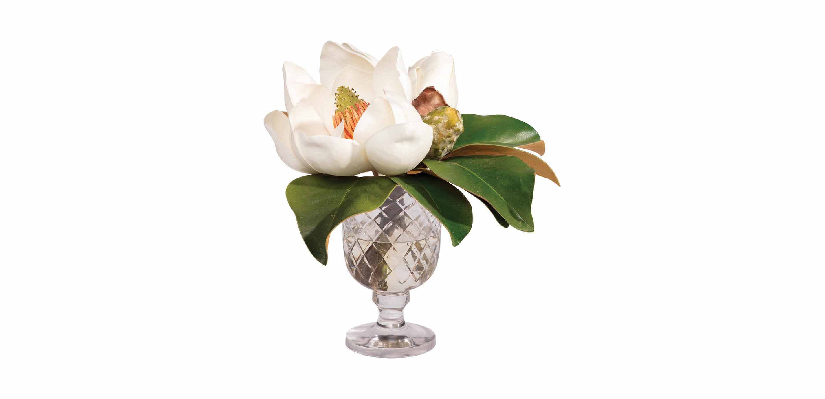 Цветок искусственный Магнолия. Magnolia Pot. Blossom Vase big.