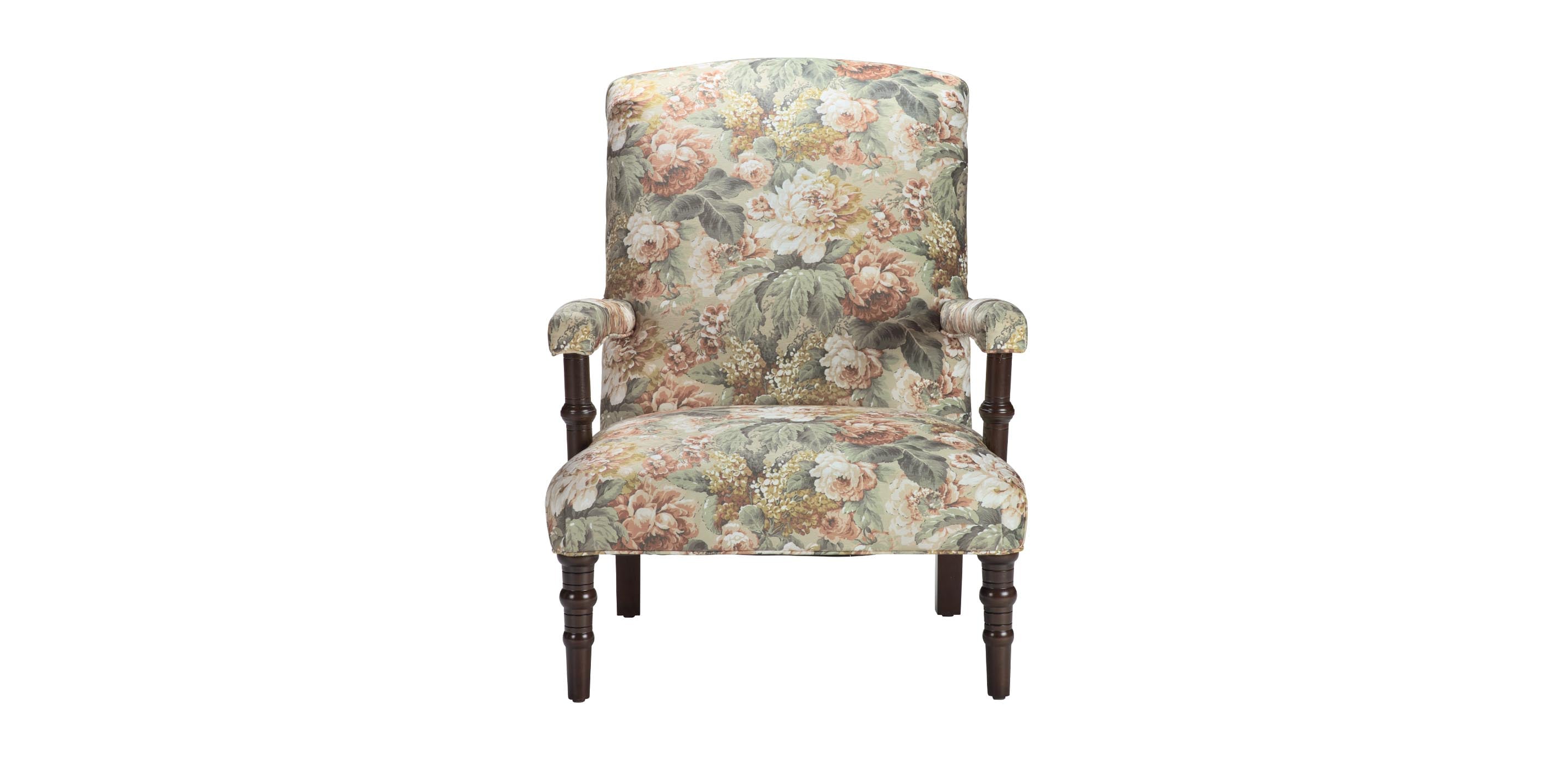 Chamberlain Scroll-Back Upholstered Accent Chair | Ethan Allen