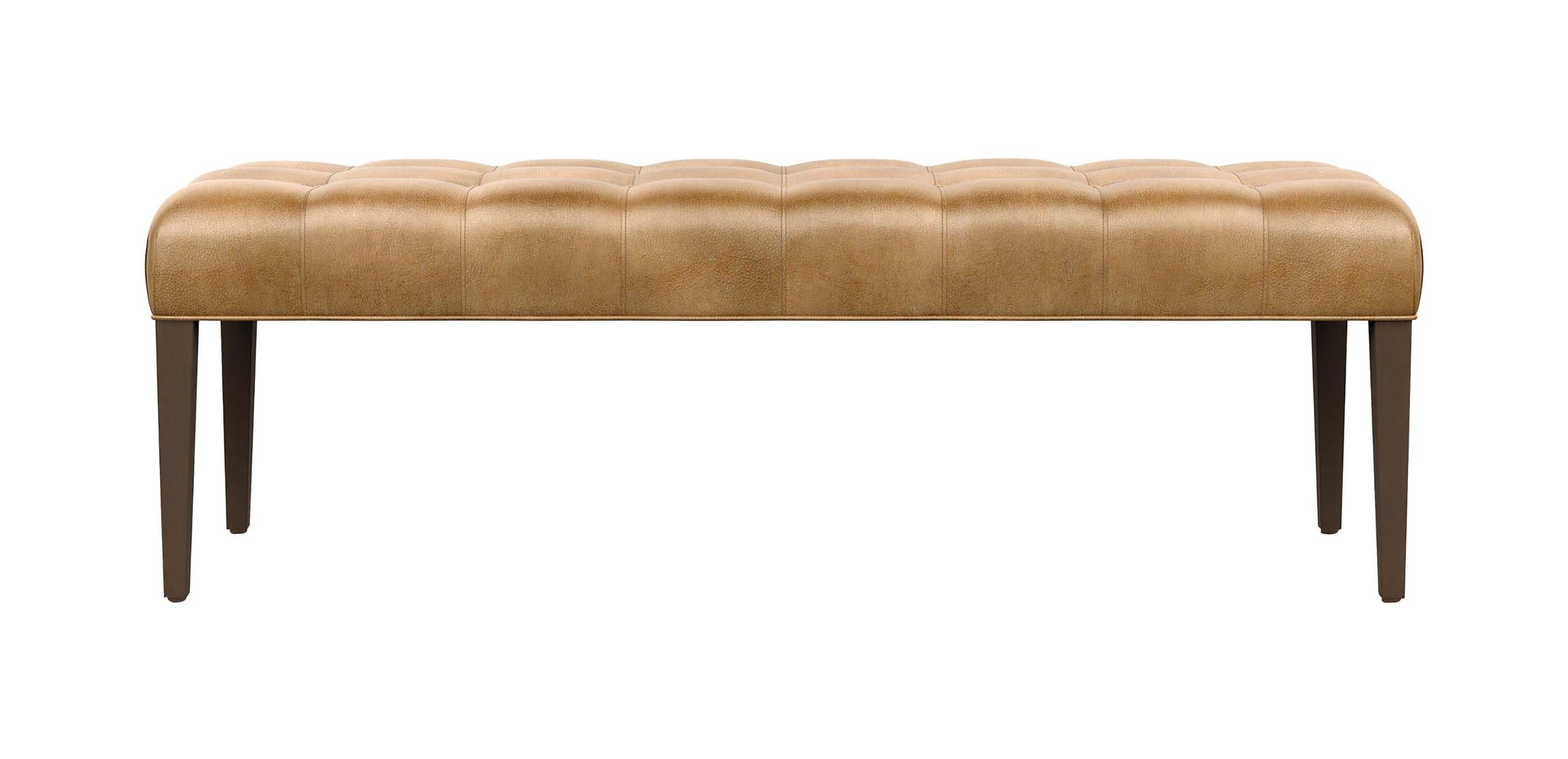 Harbor Leather Bench, Wood Ottomans & Benches Ethan Allen