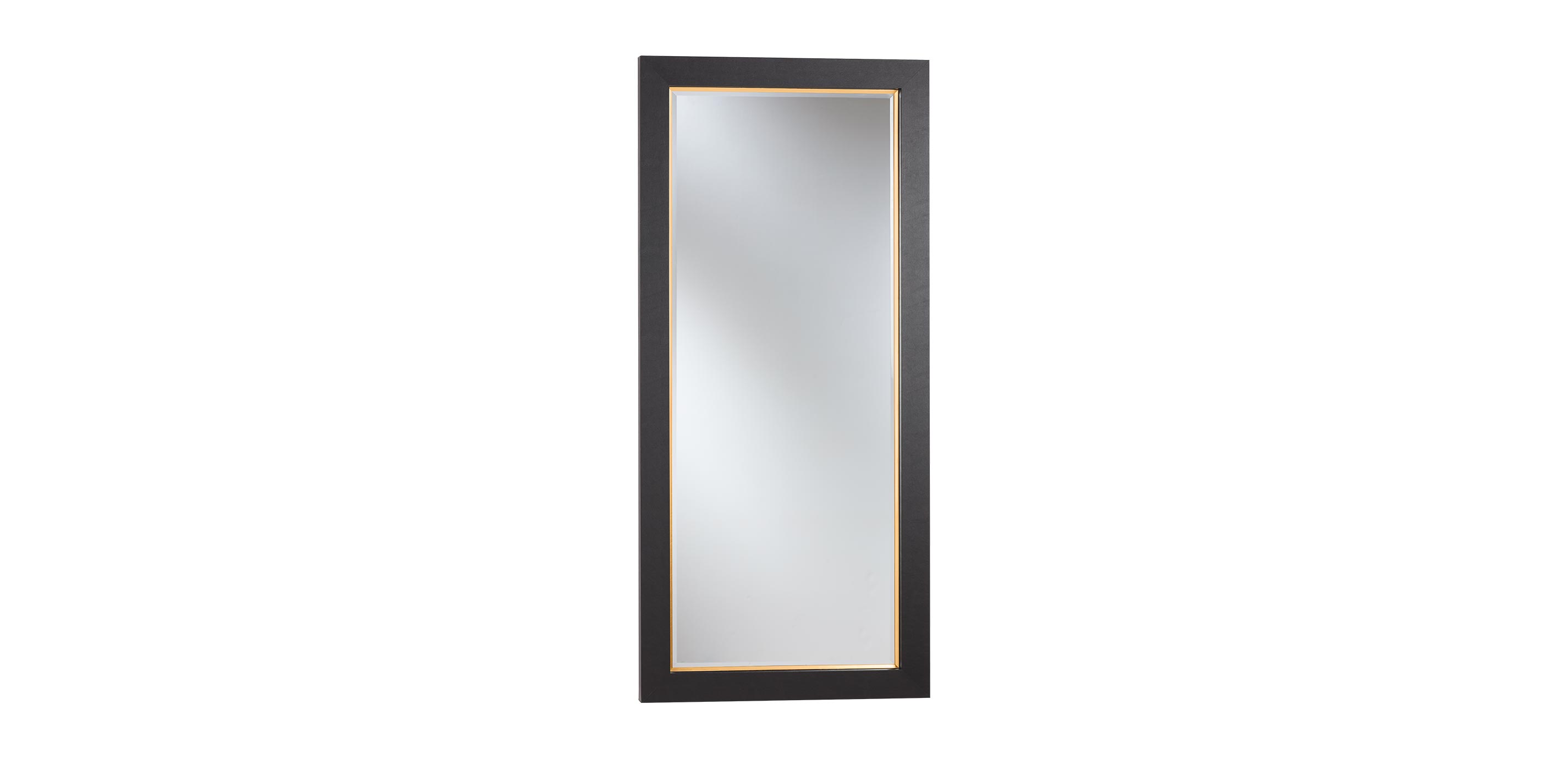 Lennox Black Leather Floor Mirror | Tall Mirror | Ethan Allen