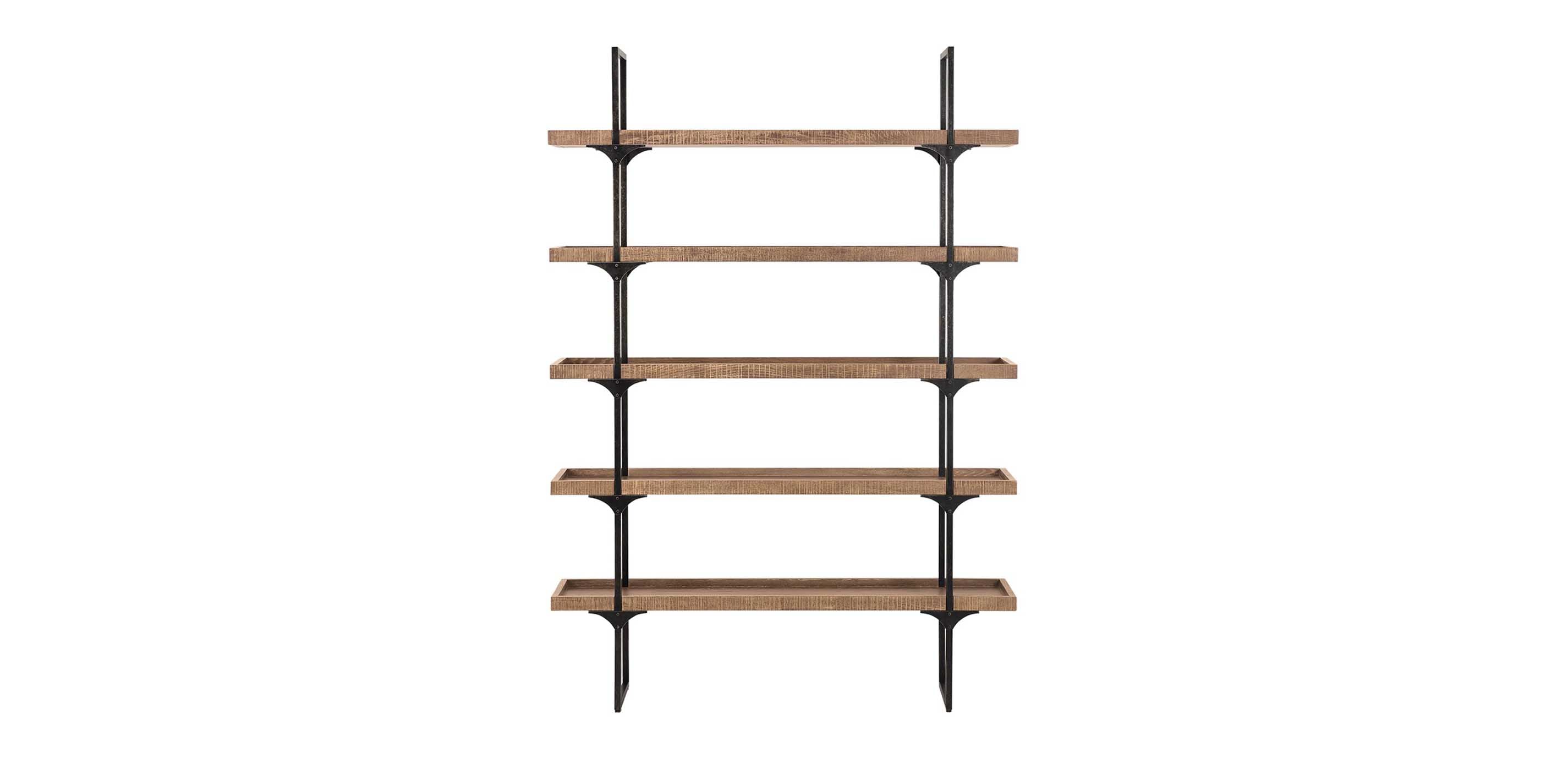 Aubert Display Bookcase | Wood & Metal Bookcase | Ethan Allen