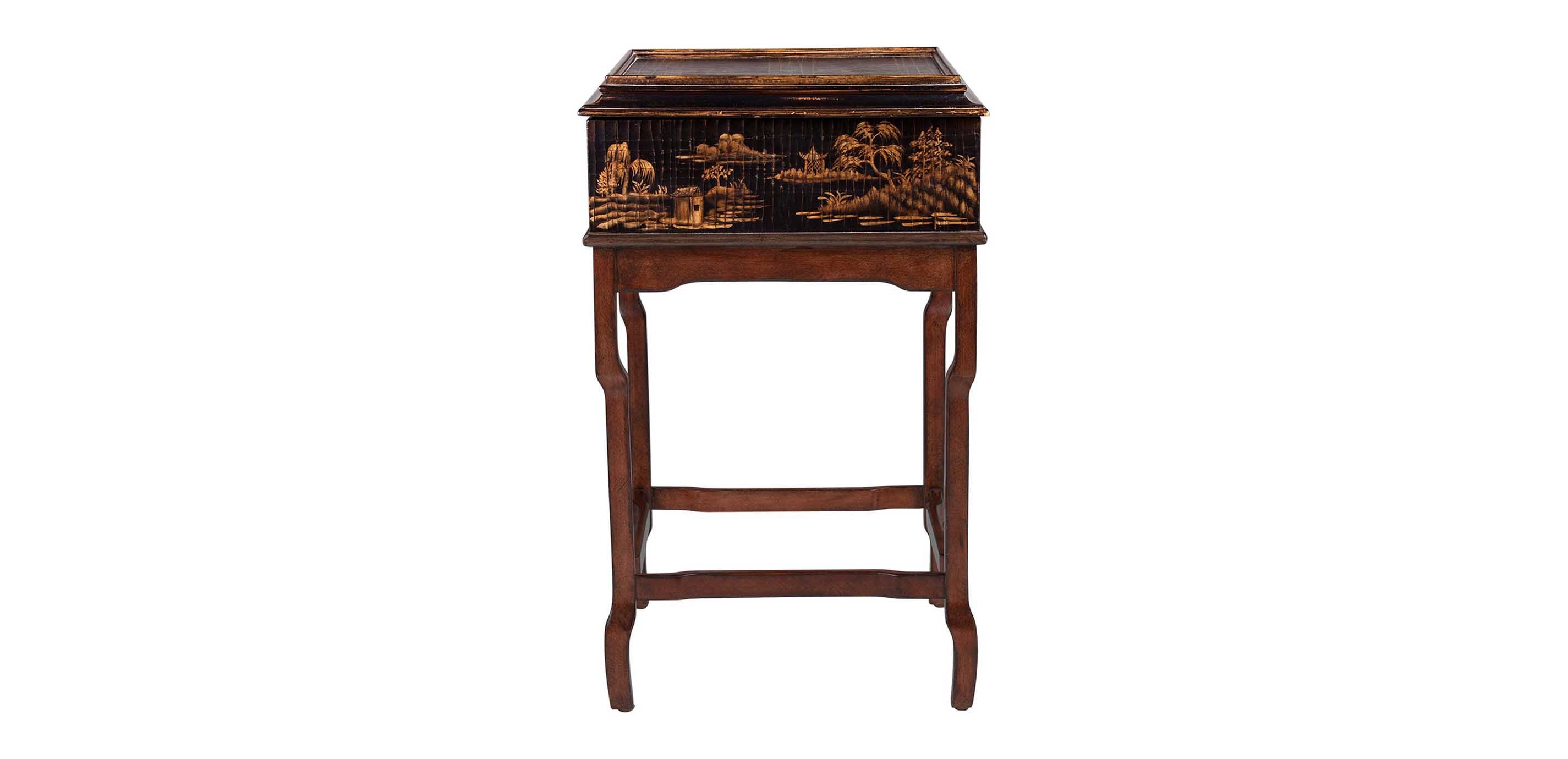 Lianne Chinoiserie Box on Stand Accent Tables Ethan Allen