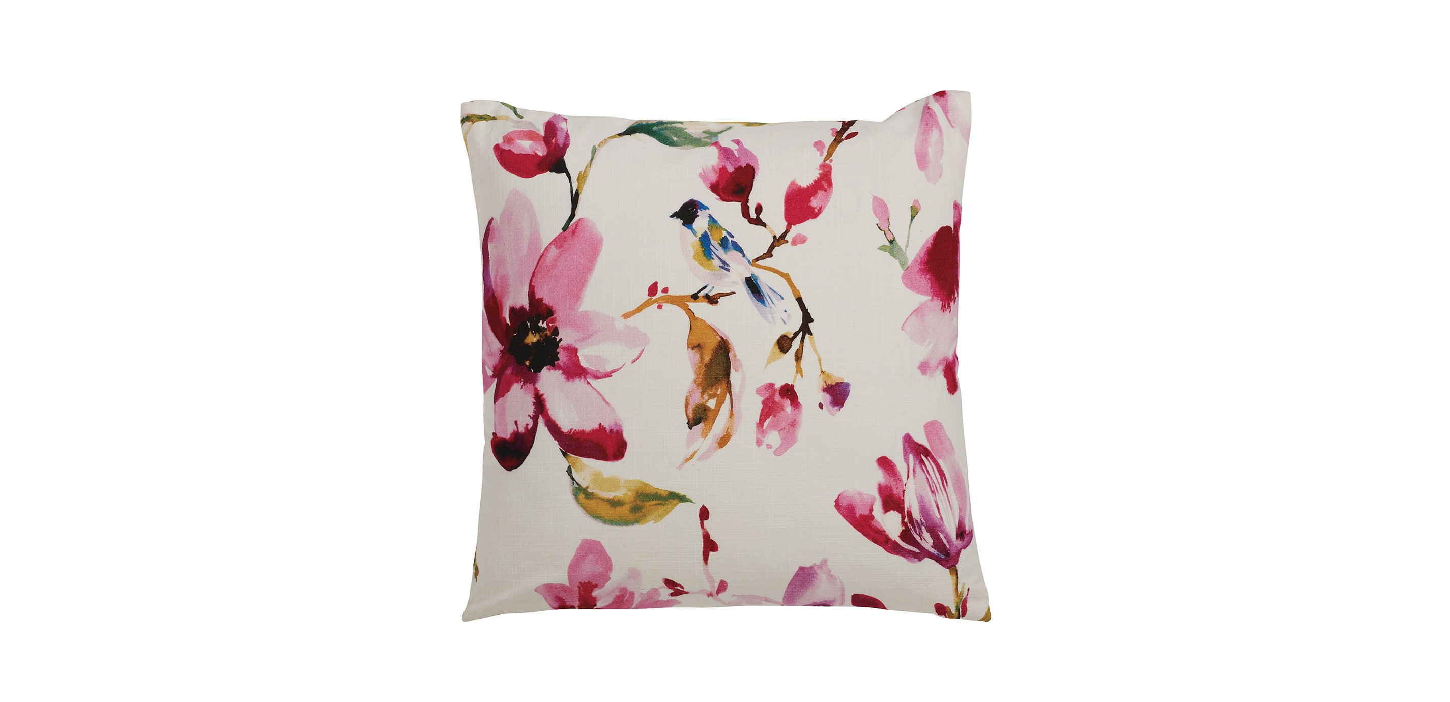 Pink Orchid Pillow Pink & Blue Throw Pillow Ethan Allen