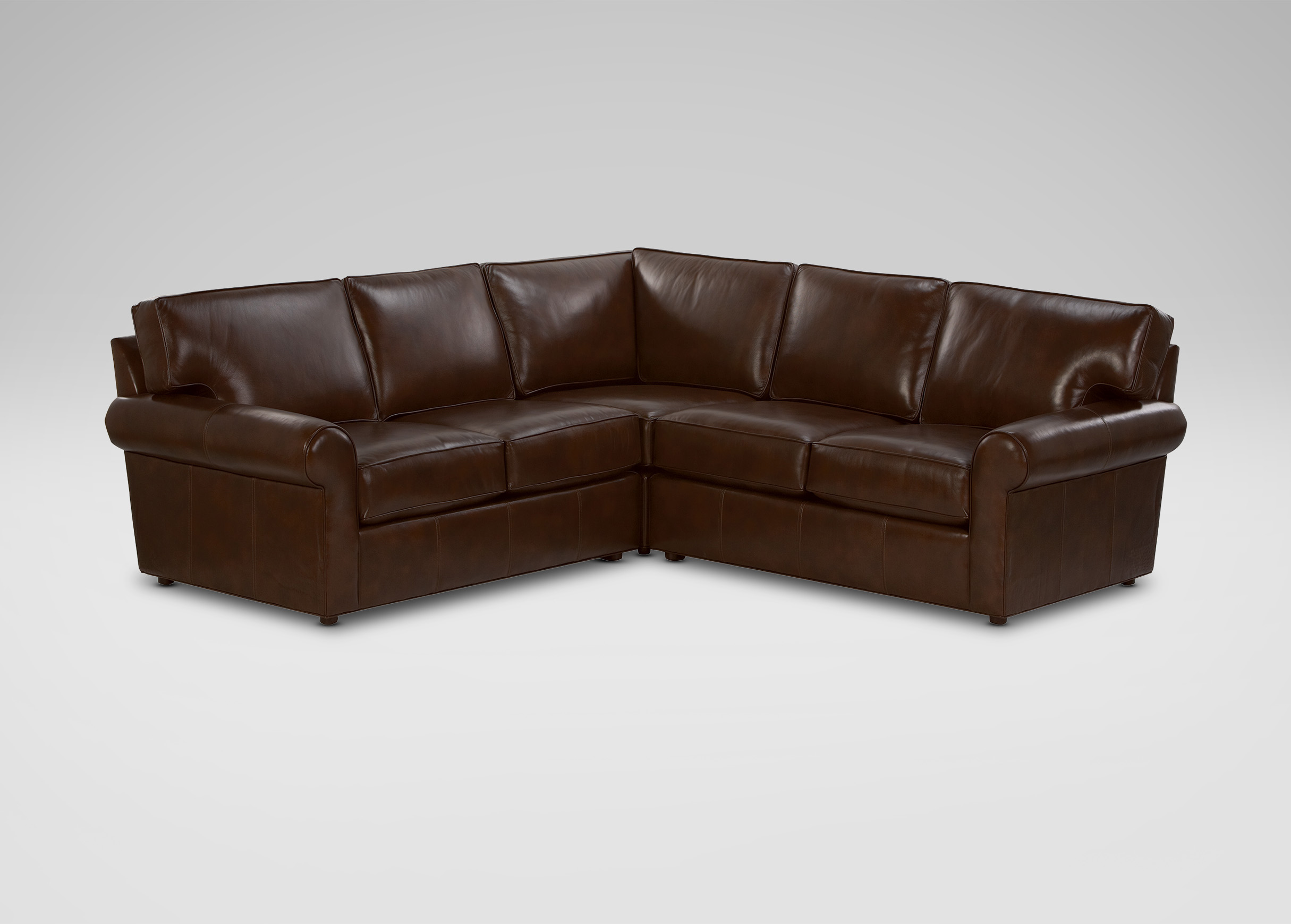 Retreat RollArm Leather Sectional Sectionals