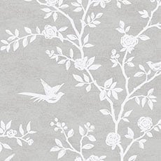 Gray swatch Lenora Floral Wallpaper