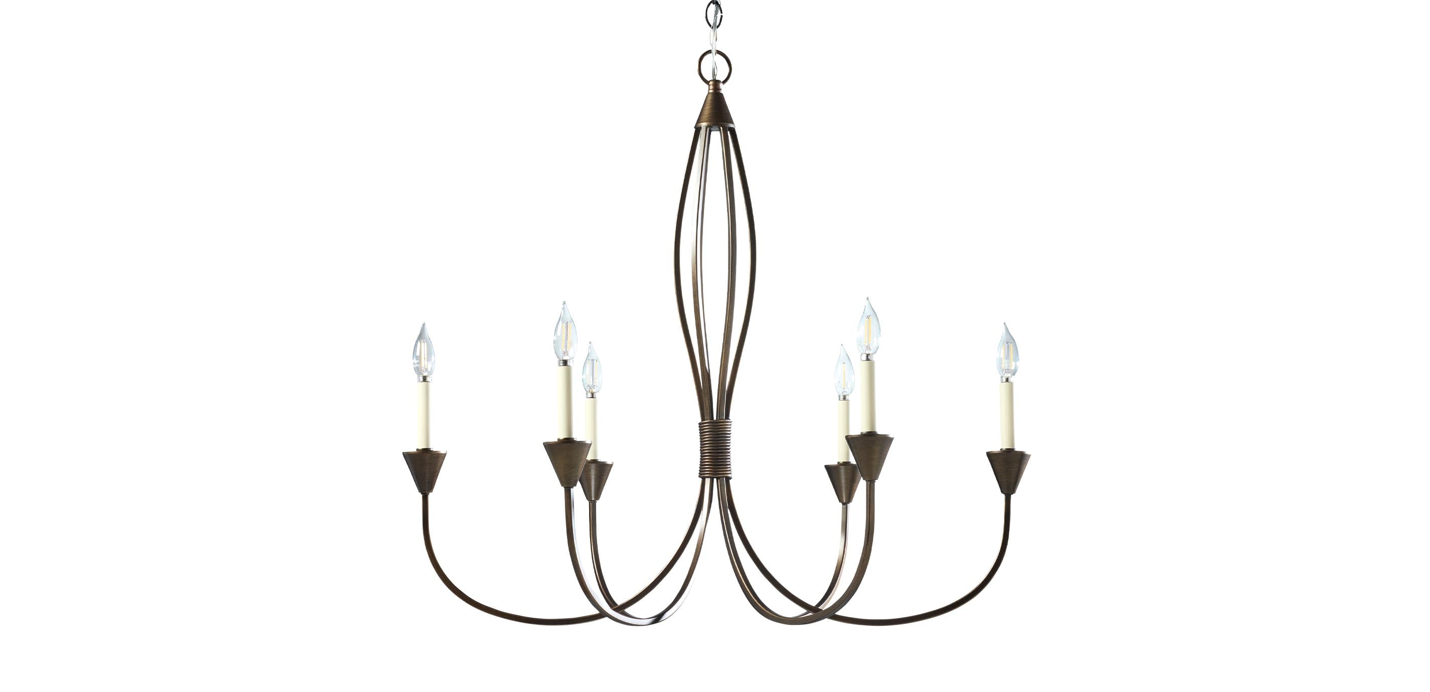 Mavis Iron Chandelier—6-Arm 33