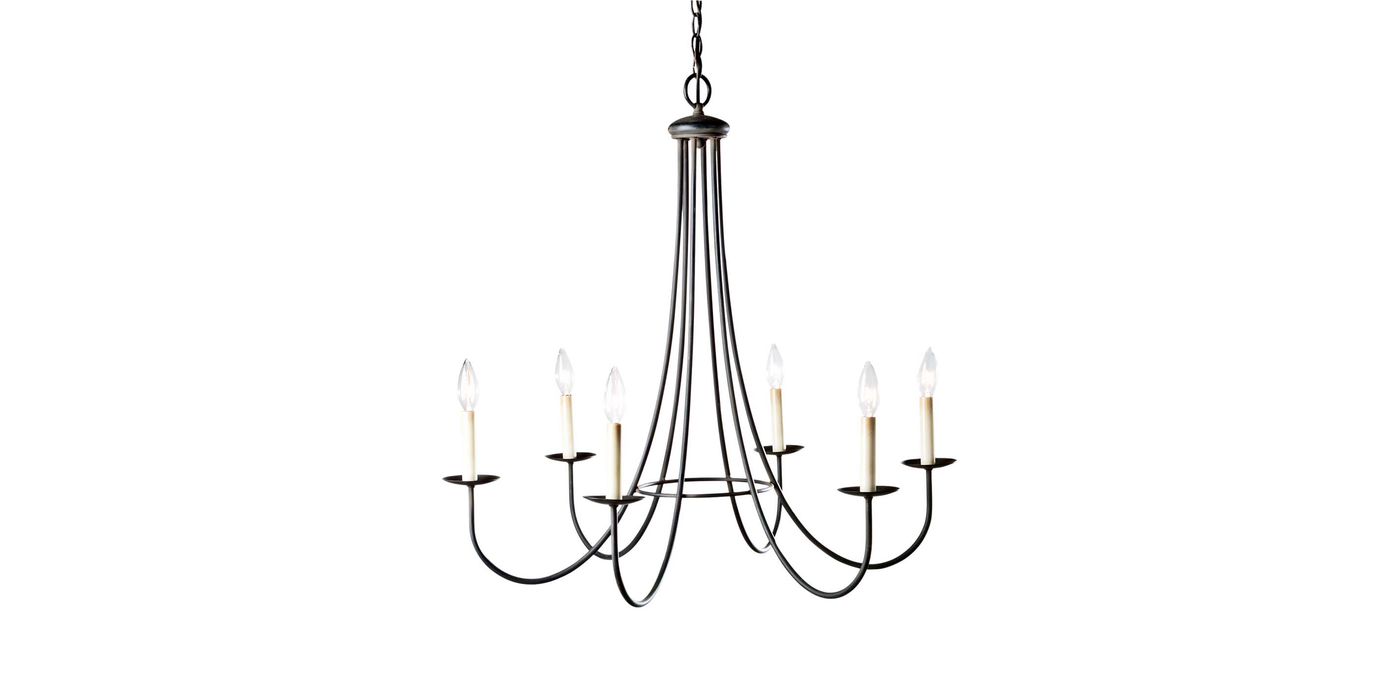 Six Light Iron Chandelier Chandeliers Ethan Allen