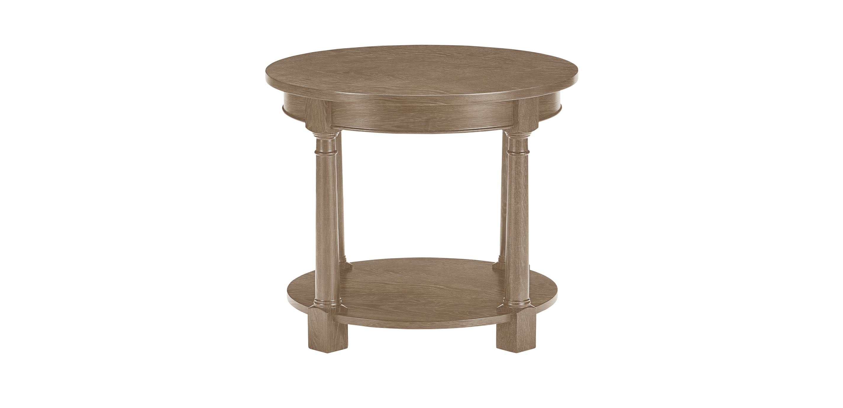 Connall Round Wood End Table | Ethan Allen