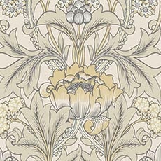 Yellow/Gray swatch Bana Floral Wallpaper