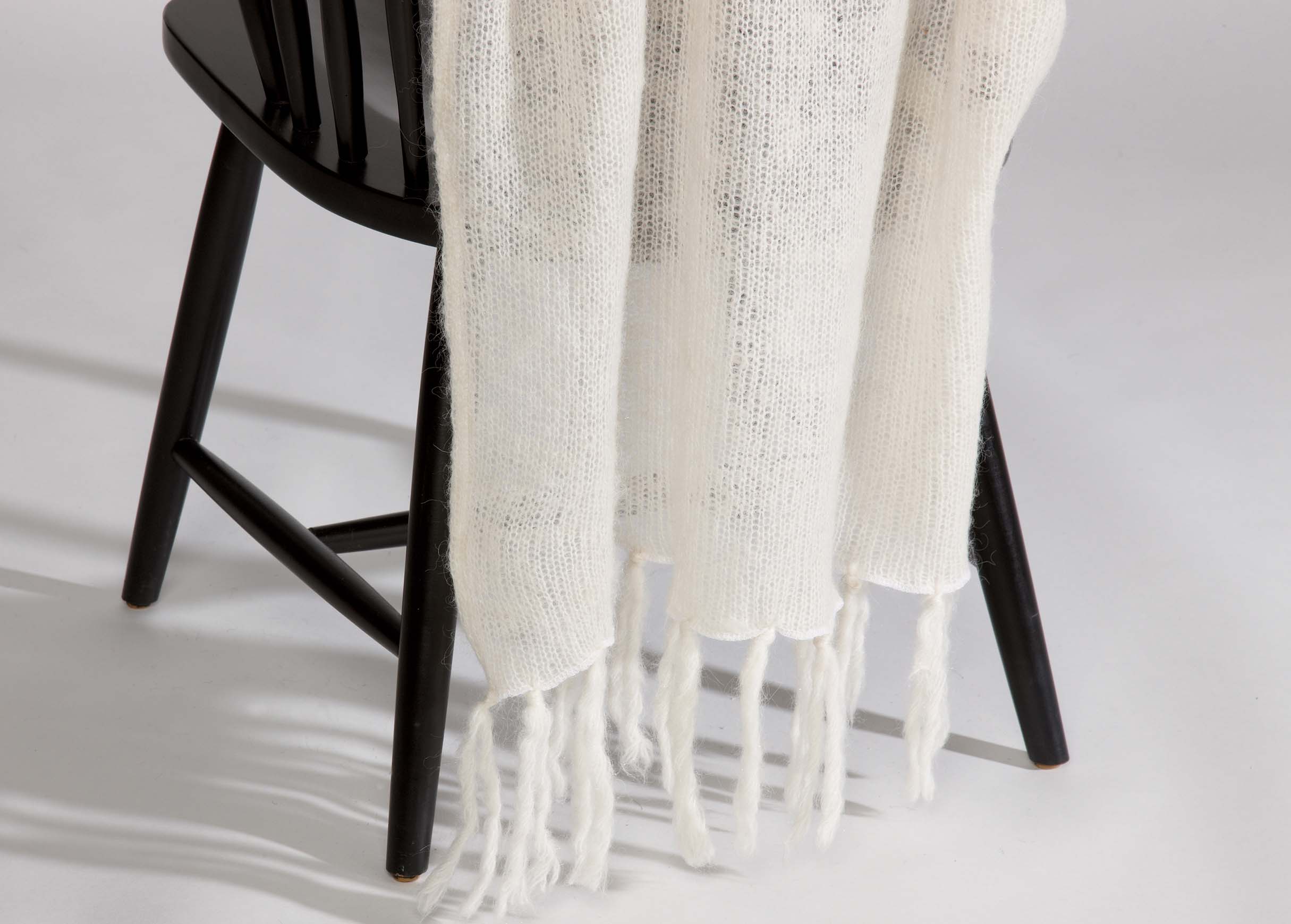 Ivory Mohair Throw Pillows & Throws