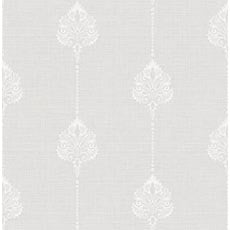 White swatch Gracie Wallpaper