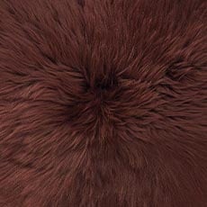 Chocolate Brown swatch Long Hair Sheepskin Lumbar Pillow