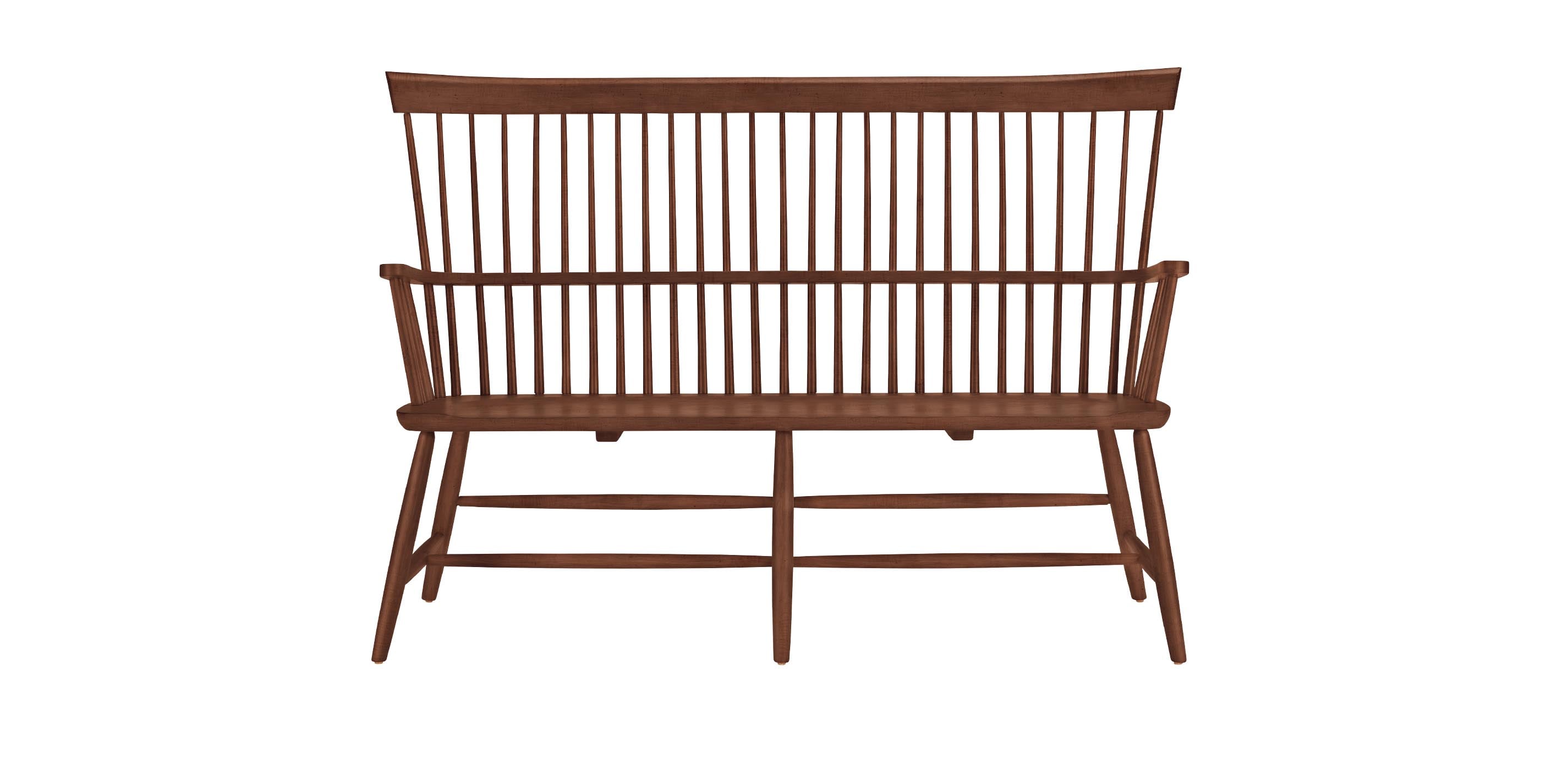 Berkshire Bench: Wooden Windsor Bench with Arms | Ethan Allen