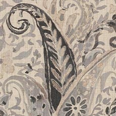 Nabry Charcoal (39454), large-scale printed paisley swatch Nabry Fabric