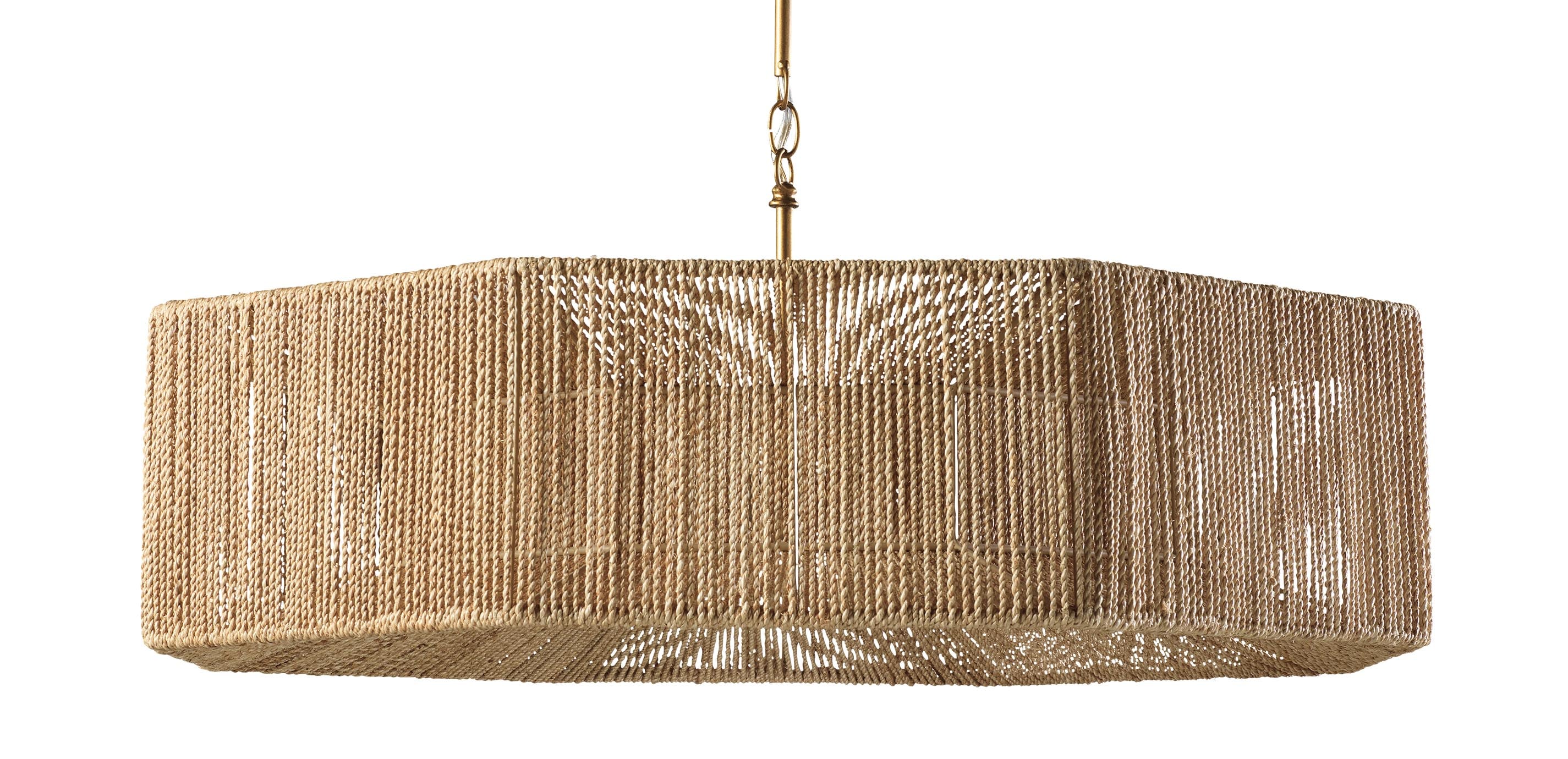 Miko Rope-Wrapped Chandelier with Octagonal Frame | Ethan Allen