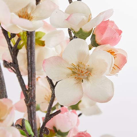 Pink Cherry Blossom Arrangement in Hourglass Vase