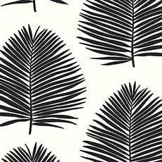 White/Black swatch Island Wallpaper