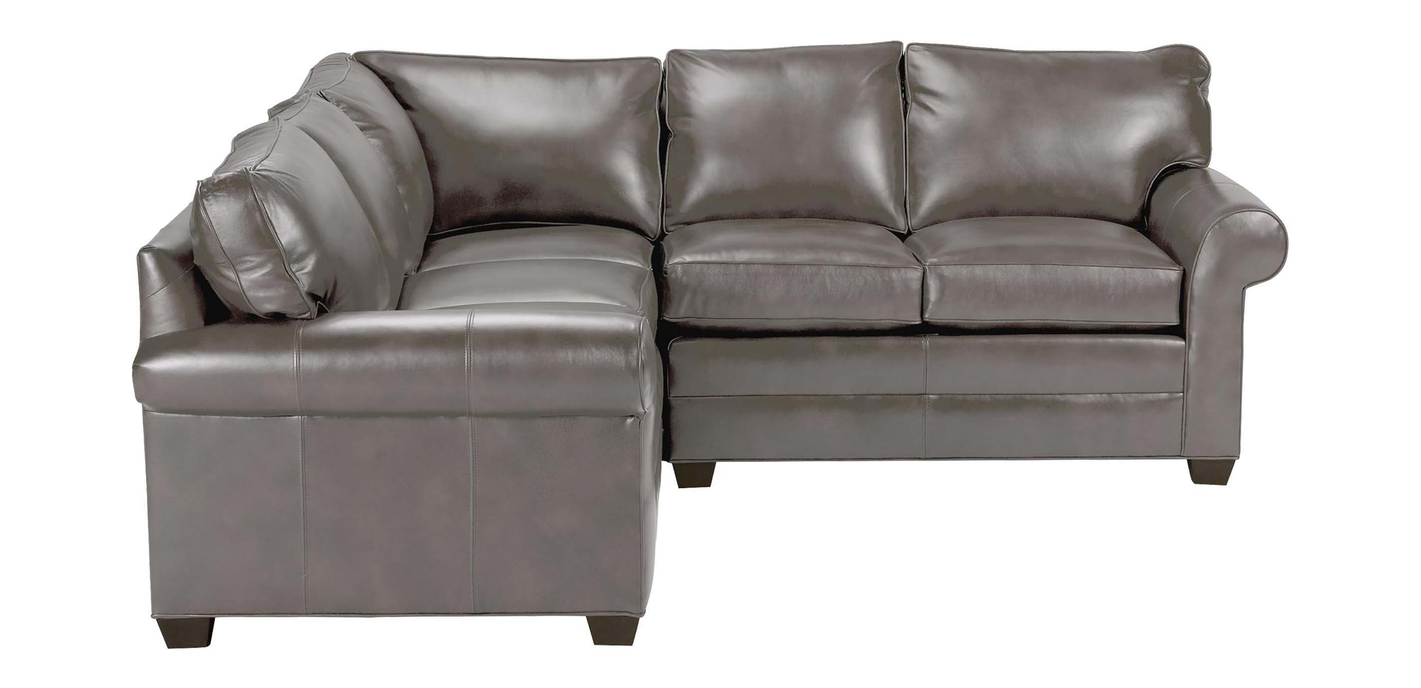 Three Piece Leather Sectional, Quick Ship Sectionals Ethan