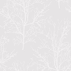 White swatch Glass Bead Branches Wallpaper