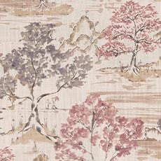 Ariana Rouge (33813): watercolor printed botanical swatch Custom Lumbar Pillow