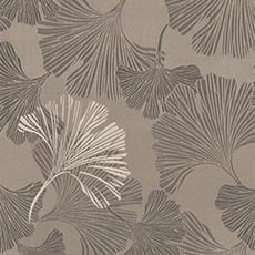 Gingko Pewter (62952): elegant woven pattern swatch Gingko Pearl Fabric