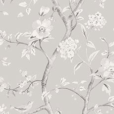 Silver swatch Jasmine Floral Wallpaper