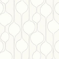 White swatch Cy Geometric Wallpaper