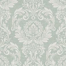 Green swatch Bettina Damask Wallpaper