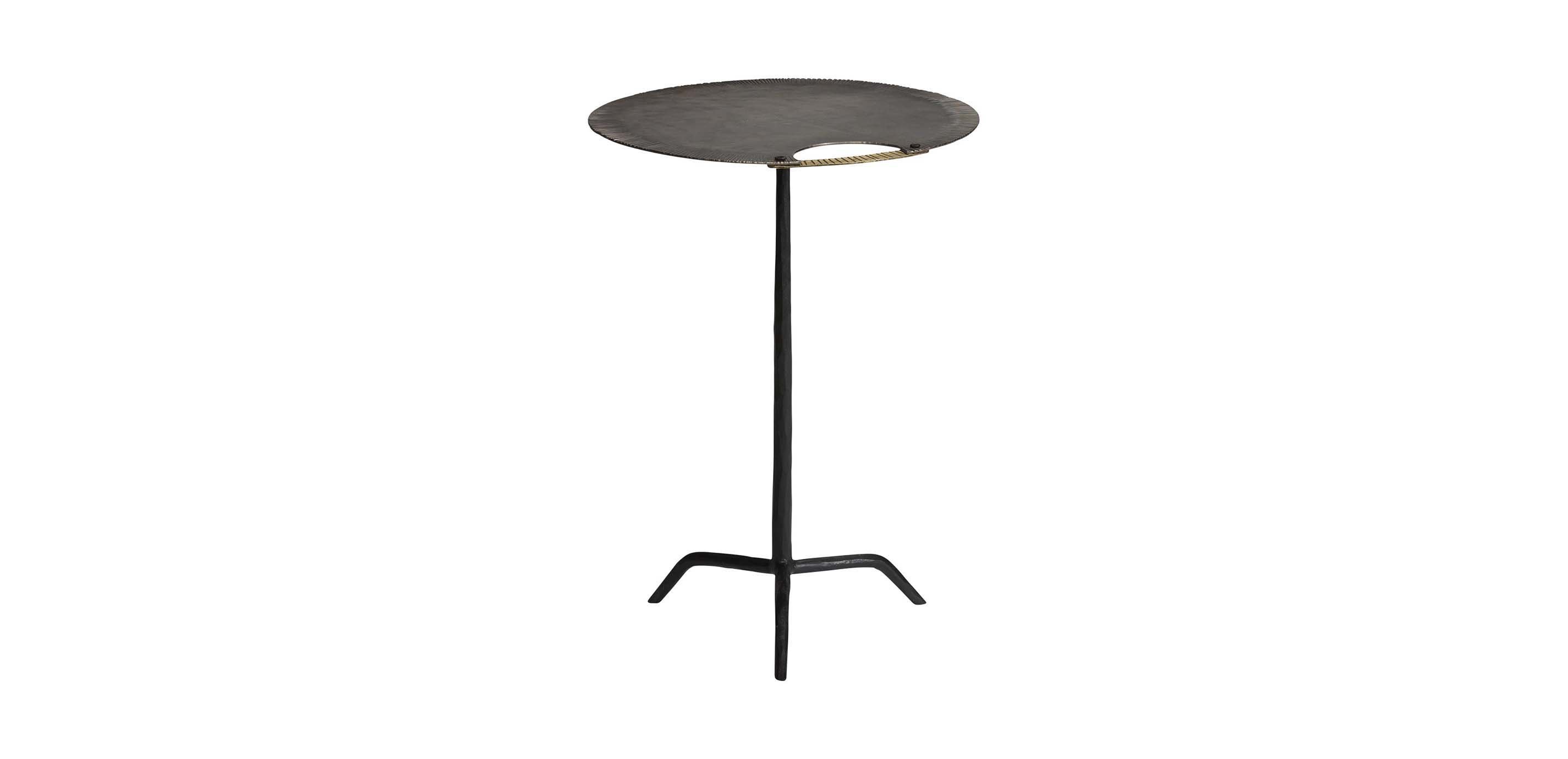 Tessa Antique Nickel-Finish Side Table | Ethan Allen