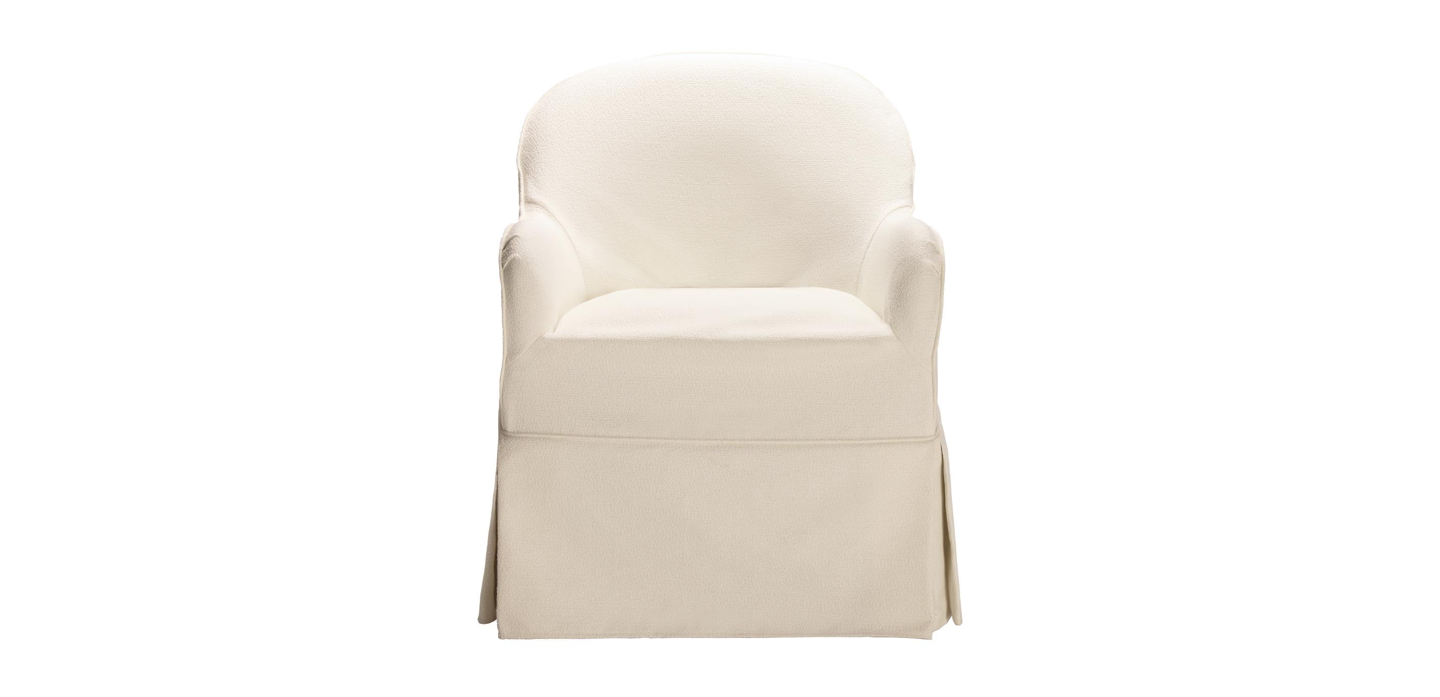 Dani Modern Slipcovered Dining Chair, Caster Base | Ethan Allen