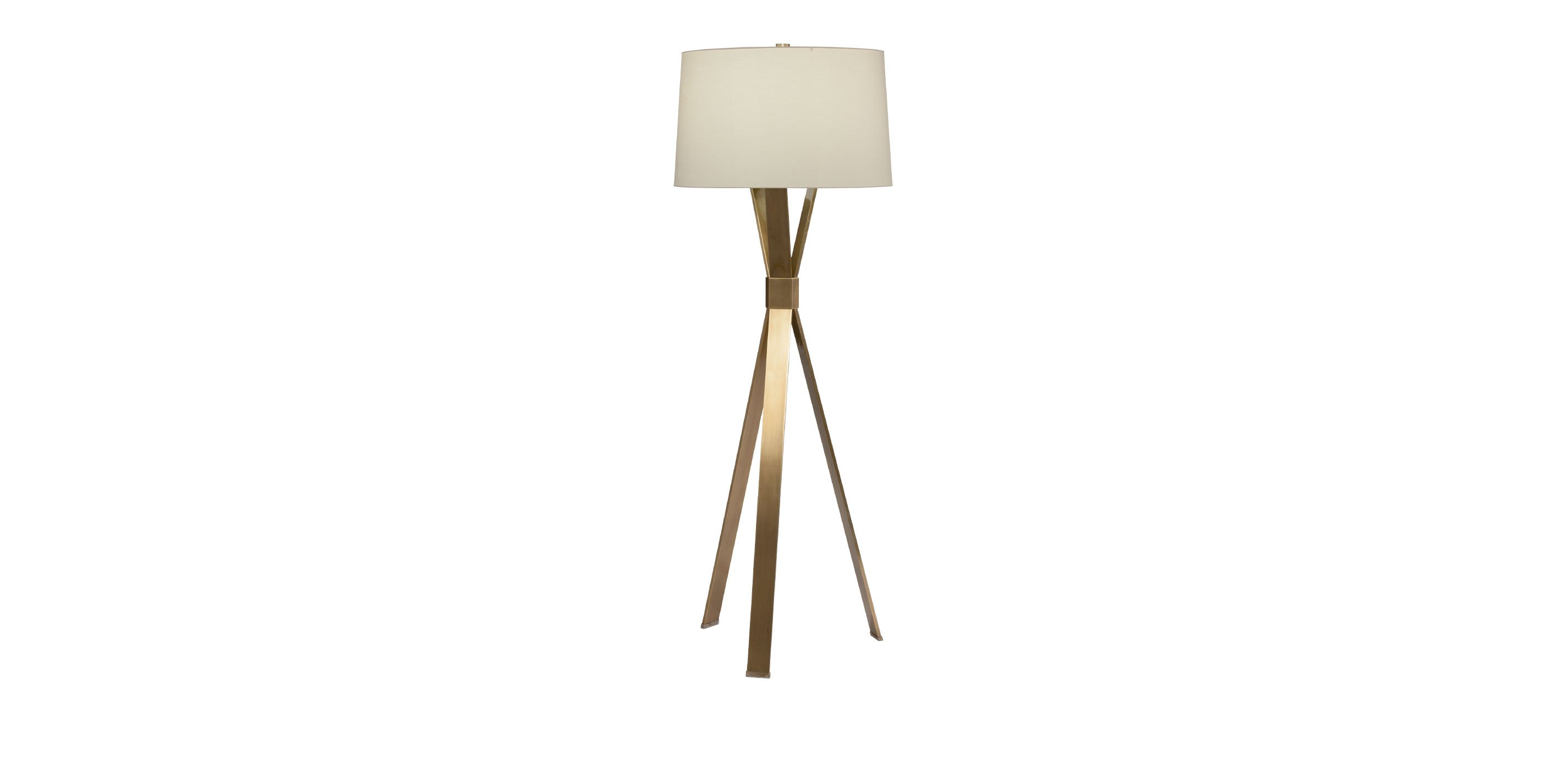 Tomas Brass Floor Lamps, Brushed Nickel Floor Lamp