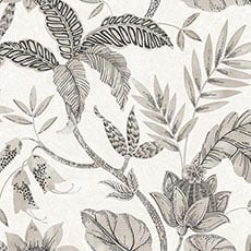 Silver/Black swatch Florence Wallpaper