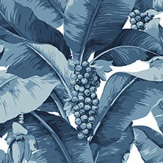 Blue/White swatch Jenny Floral Wallpaper