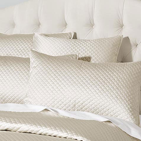 Salena Quilted Sham, Champagne Product Thumbnail Salena Quilted Sham, Champagne Product Thumbnail