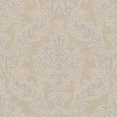 Emilia Taupe (74151): traditional woven paisley damask swatch Emilia Taupe Fabric