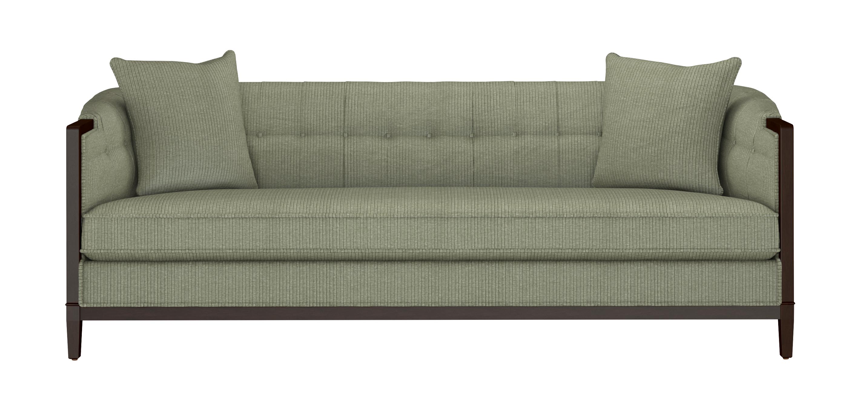 Mont Rose Exposed Wood Barrel-Back Sofa, Fabric | Ethan Allen
