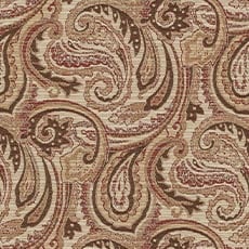 Luisa Garnet (52403): traditional woven paisley swatch Luisa Garnet Fabric