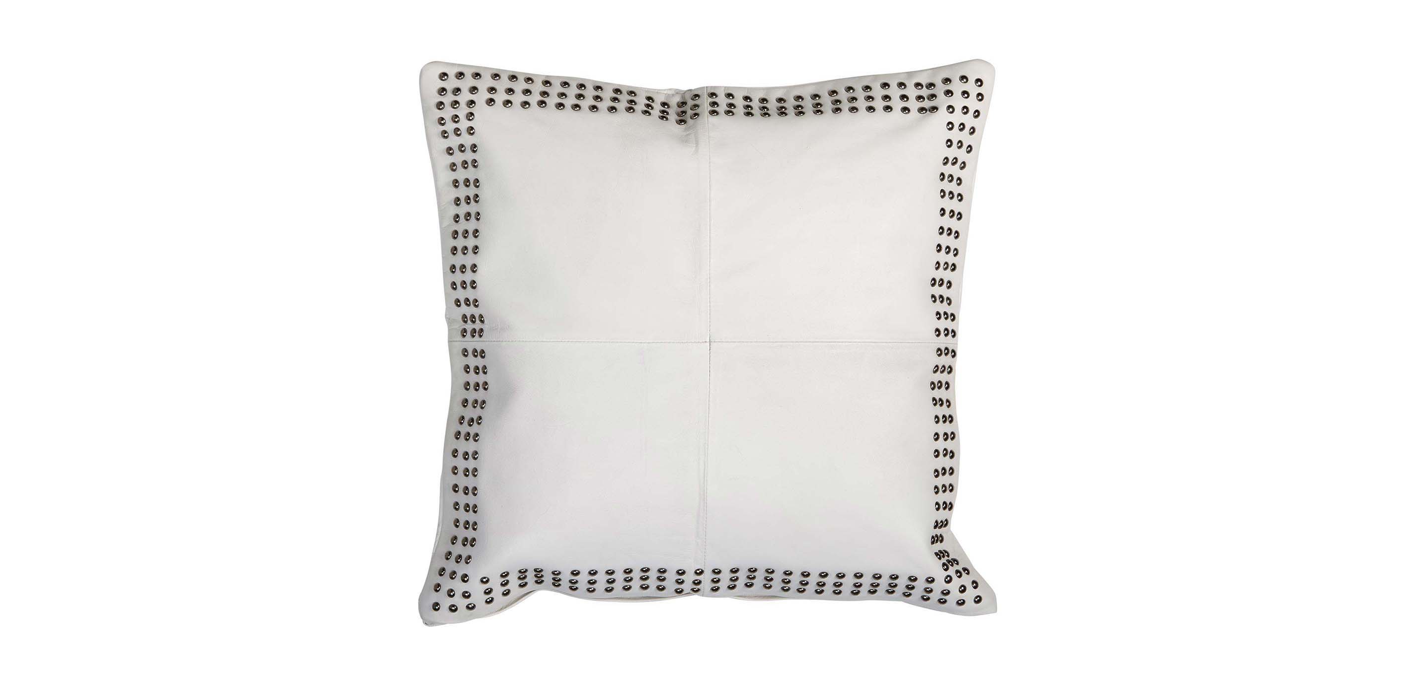 Studded White Leather Throw Pillows Ethan Allen Throw Pillows Ethan