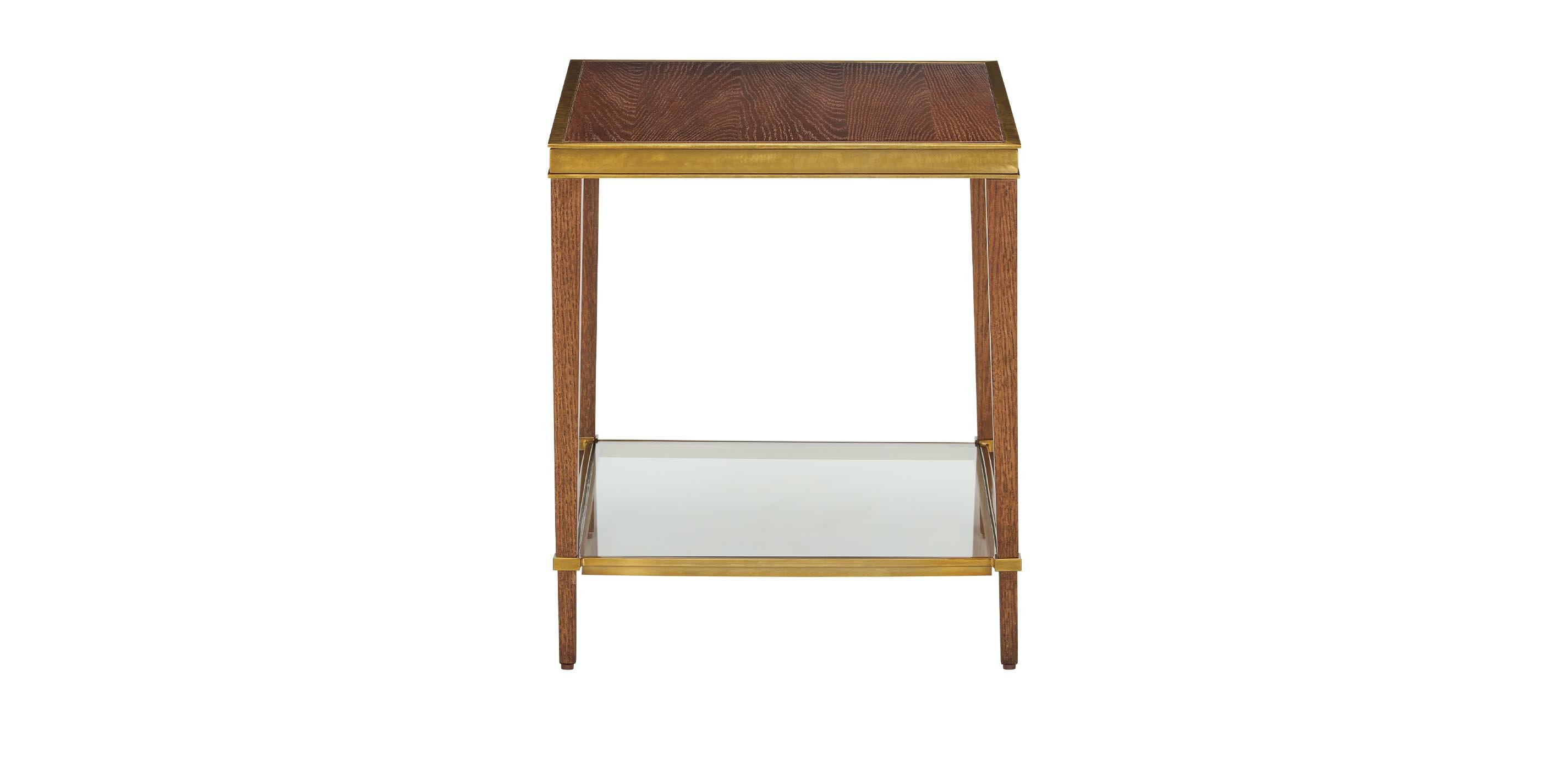 Nadia End Table wth Lower Tempered Glass Shelf | Ethan Allen